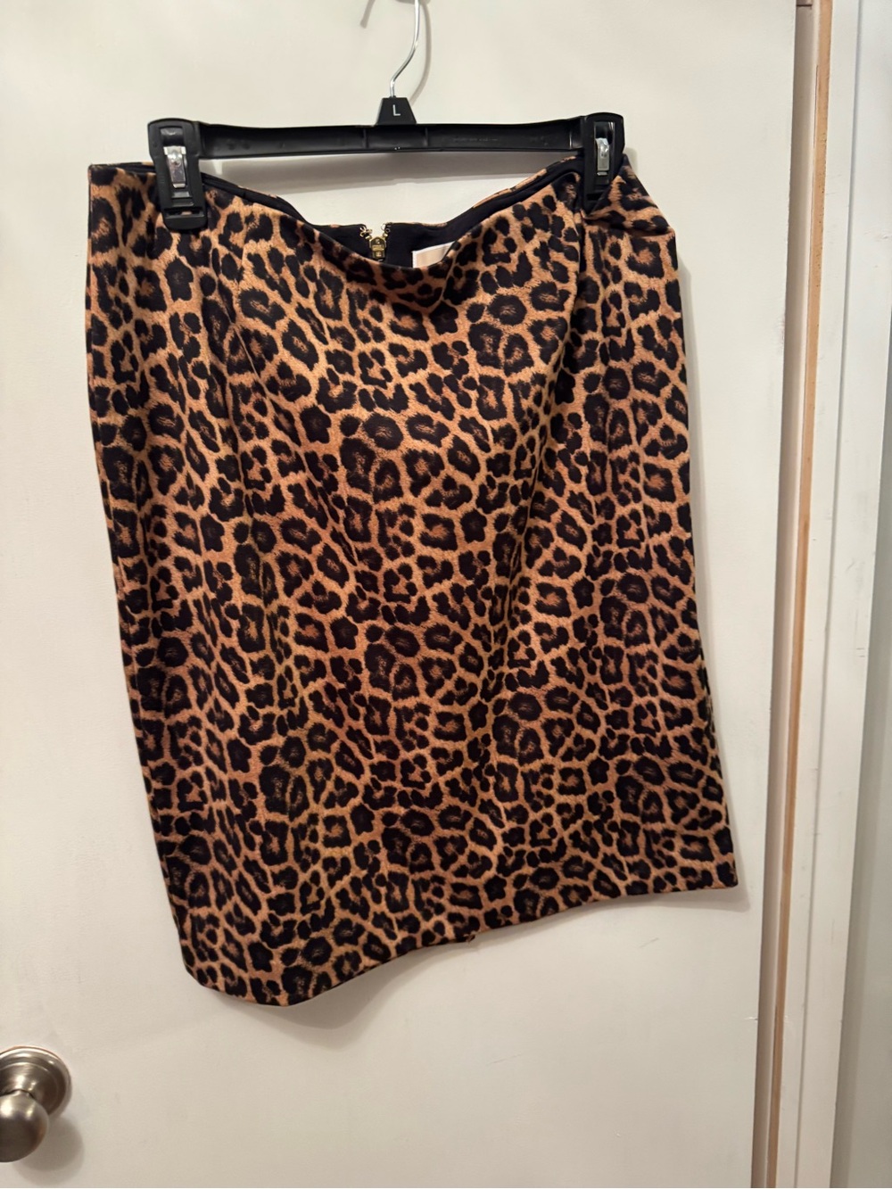 MICHAEL Michael Kors Leopard-Print Pencil Skirt in Brown and Black